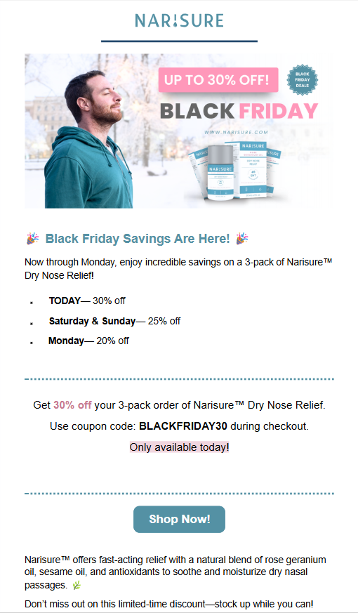 Black Friday Marketing Email
