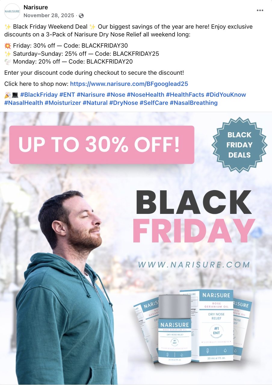 Black Friday Social Media Post